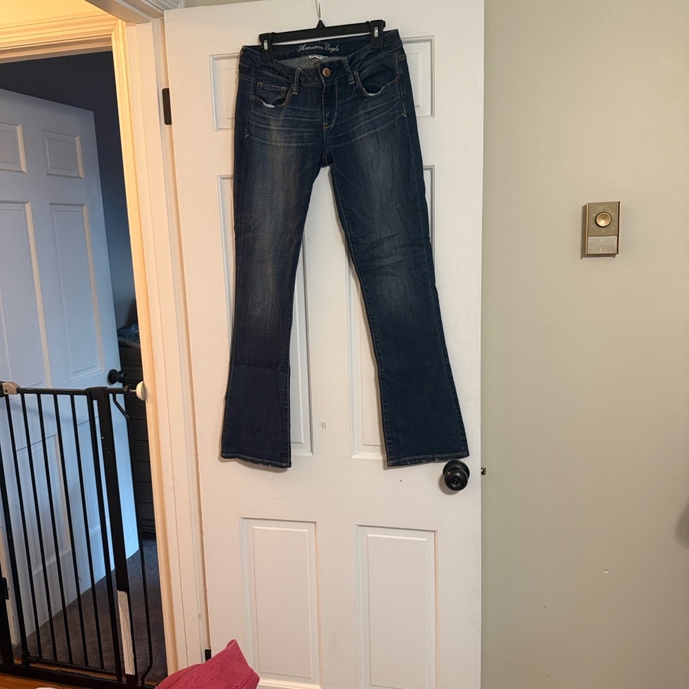 American Eagle Outfitters Women's Dark Blue Boot Cut Jeans